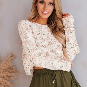 NanaMacs Reading The Signs Speckled Sweater SZ L